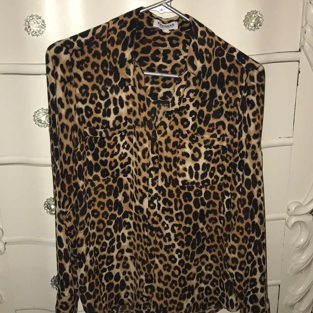 Cheetah print portofino shirt